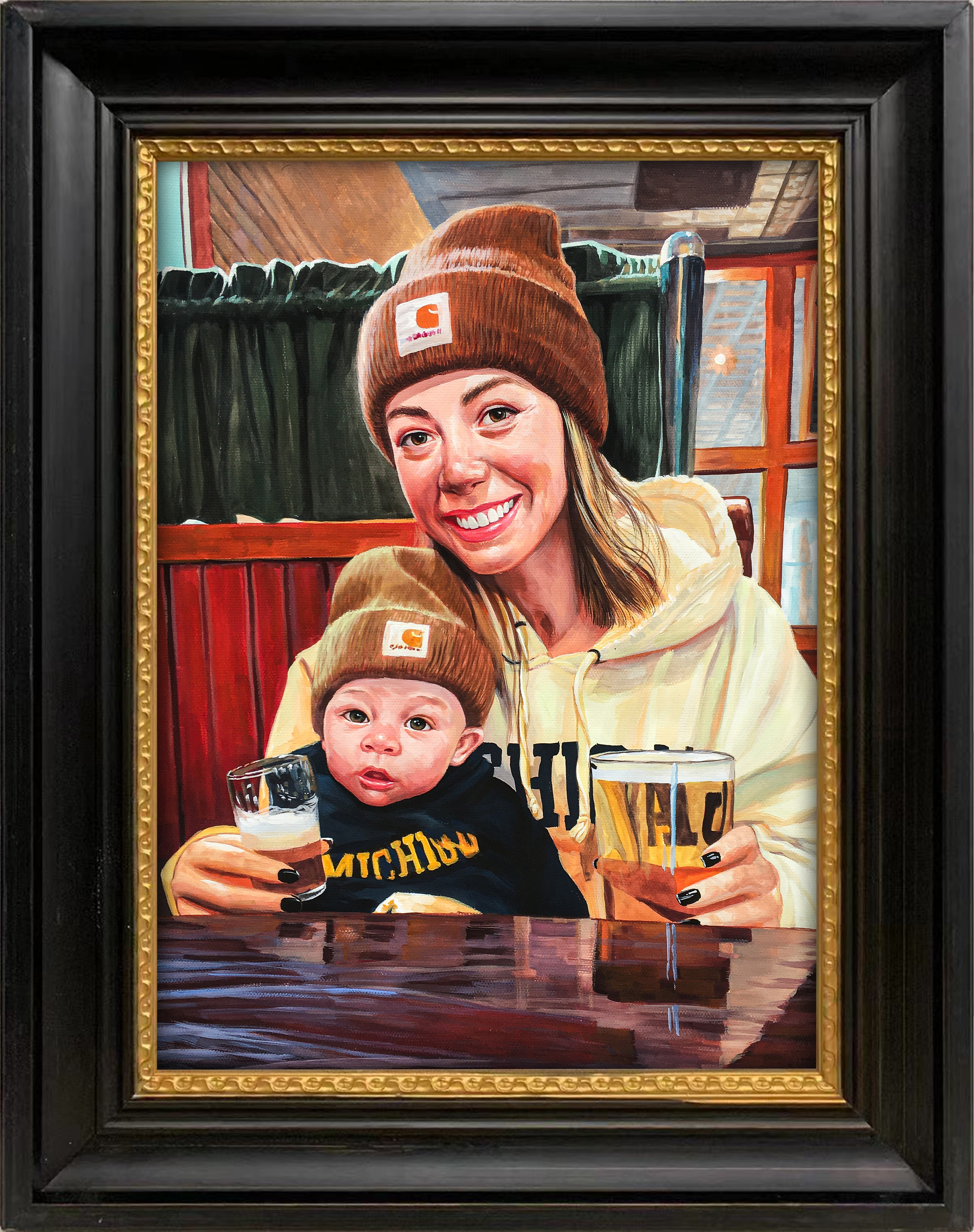 Antique Black Gold frame